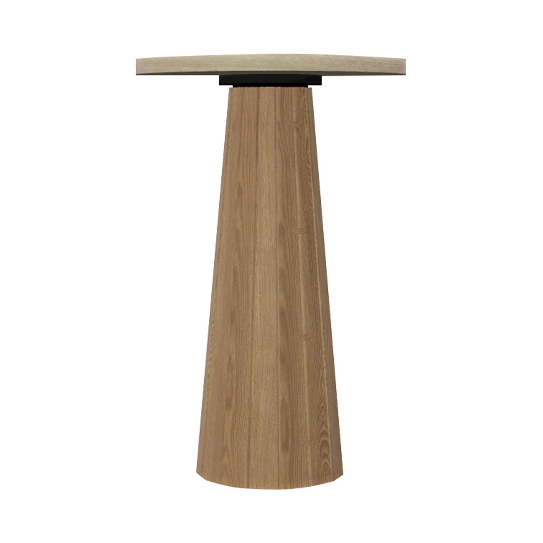 Container Bar Table: Bodhi Cover + Round + Natural Oil + Natural Oil