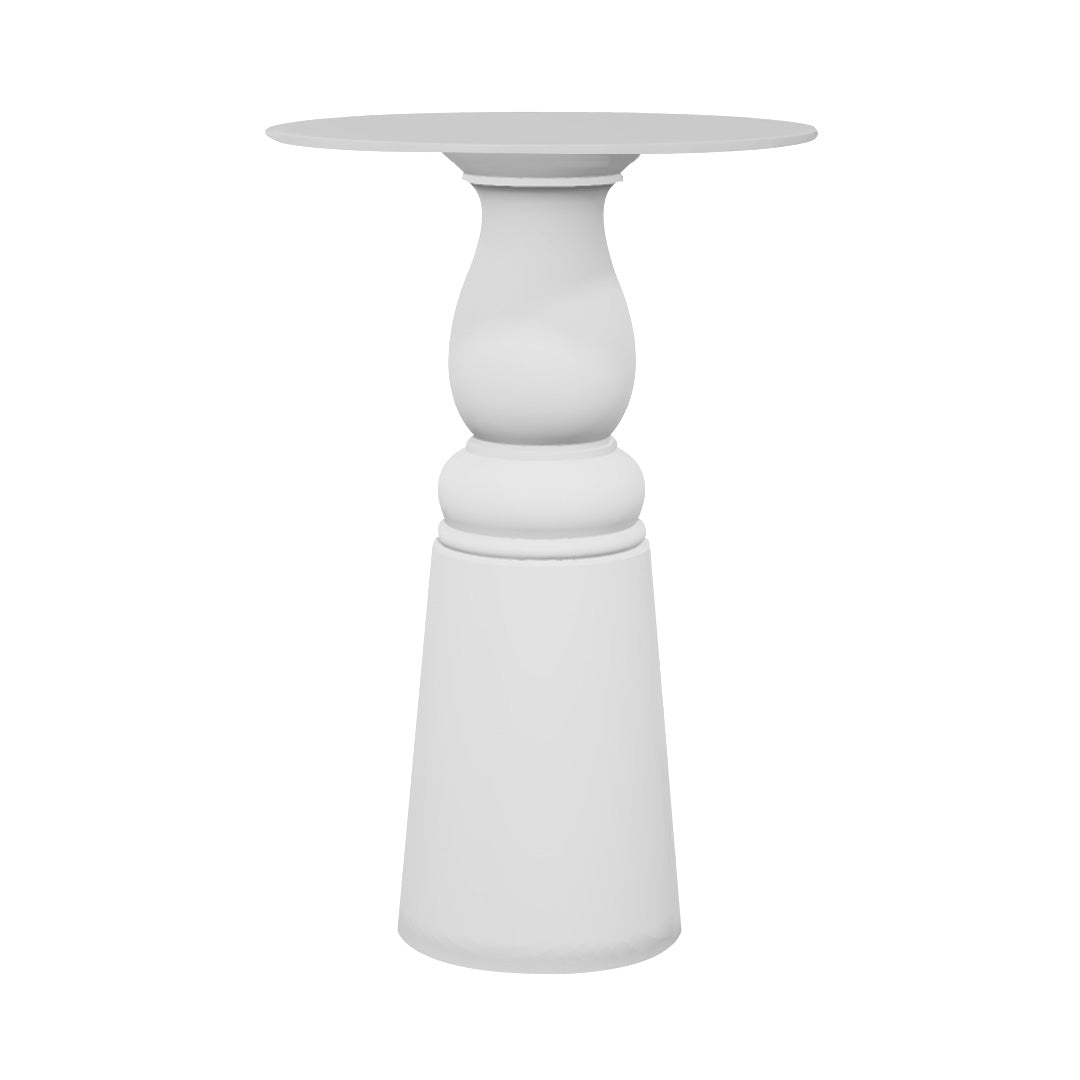Container HPL Bar Table: New Antiques + Round + White + White