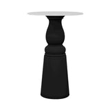 Container HPL Bar Table: New Antiques + Round+ White + Black