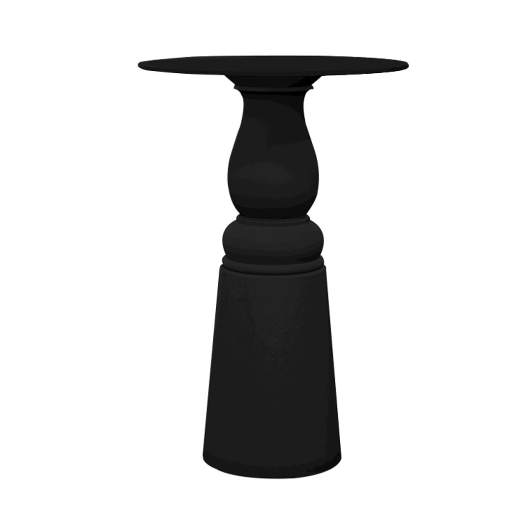 Container HPL Bar Table: New Antiques + Round + Black + Black