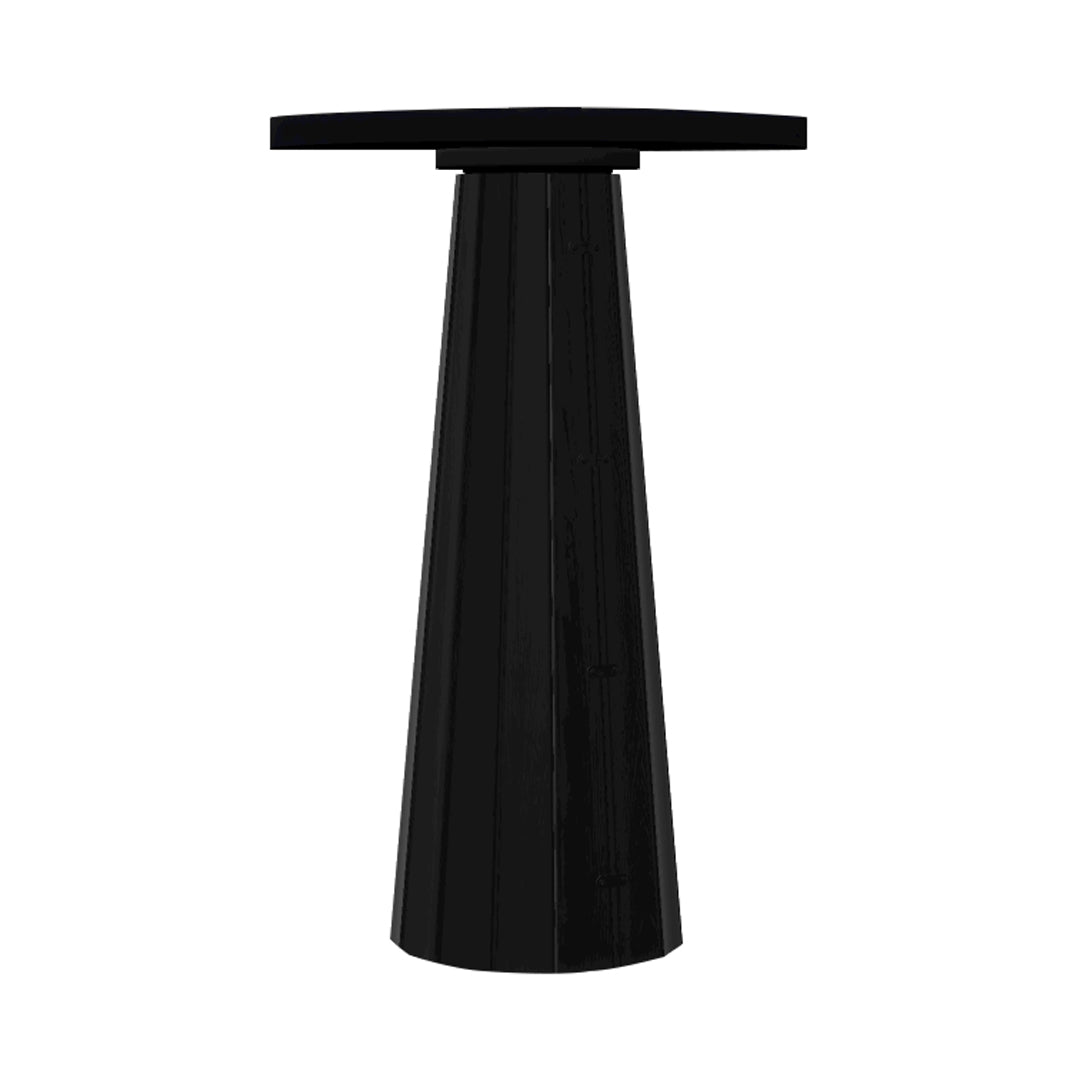 Container Bar Table: Bodhi Cover + Round + Jet Black + Black Stained