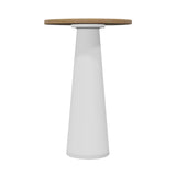 Container Bar Table: Round + Natural oil + White