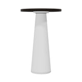 Container Bar Table: Round + Wenge + White