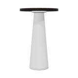 Container Bar Table: Round + Wenge + White
