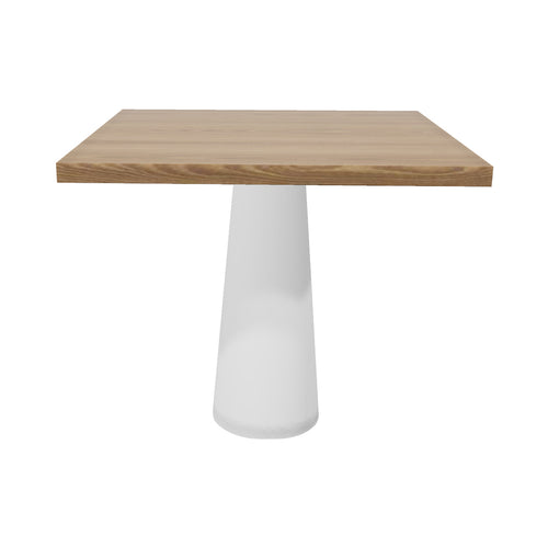 Container Square Table: Large + White Wash Stained + White
