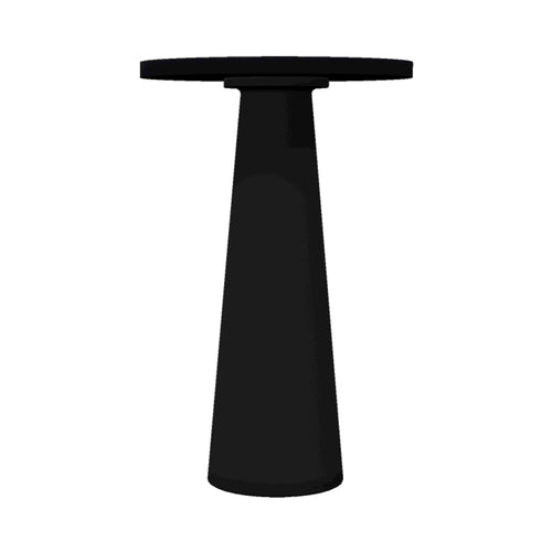 Container Bar Table: Round + Jet Black + Black