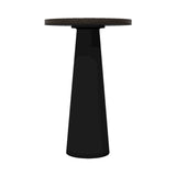 Container Bar Table: Round + Grey + Black