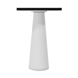 Container Bar Table: Square + Black Stained + White