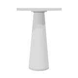 Container Bar Table: Square + Traffic White + White