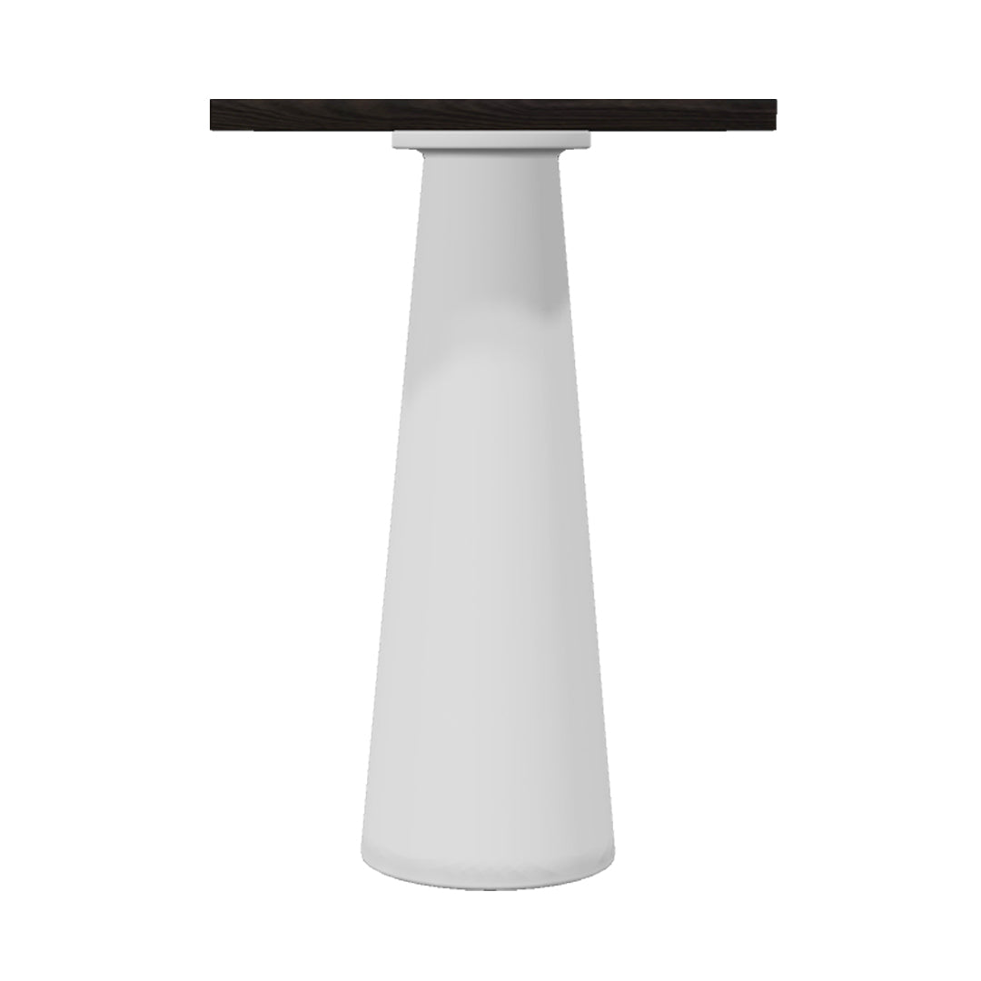Container Bar Table: Square + Wenge Stained + White