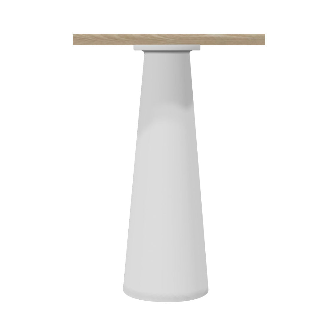 Container Bar Table: Square + White Wash + White