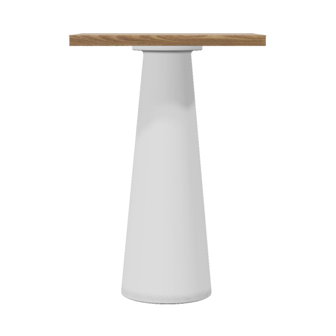 Container Bar Table: Square + Natural Oil + White