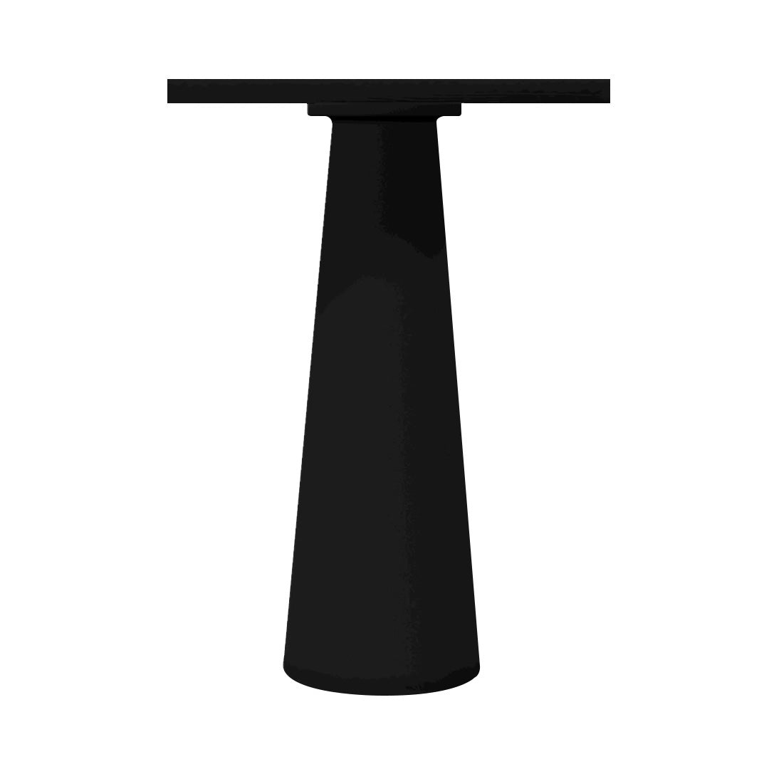 Container Bar Table: Square + Black Stained + Black