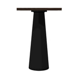 Container Bar Table: Square + Cinnamon Stained + Black