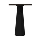 Container Bar Table: Square + Grey Stained + Black