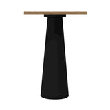 Container Bar Table: Square + Natural Oil + Black