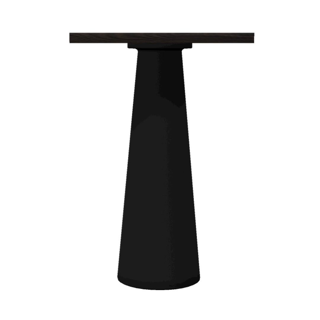 Container Bar Table: Square + Wenge Stained + Black