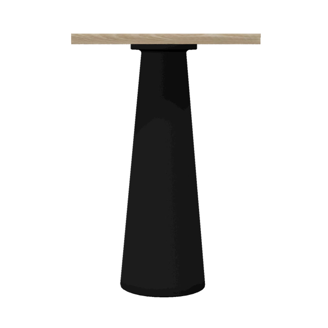 Container Bar Table: Square + White Wash + Black