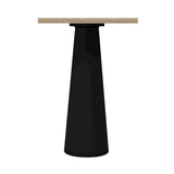 Container Bar Table: Square + White Wash + Black