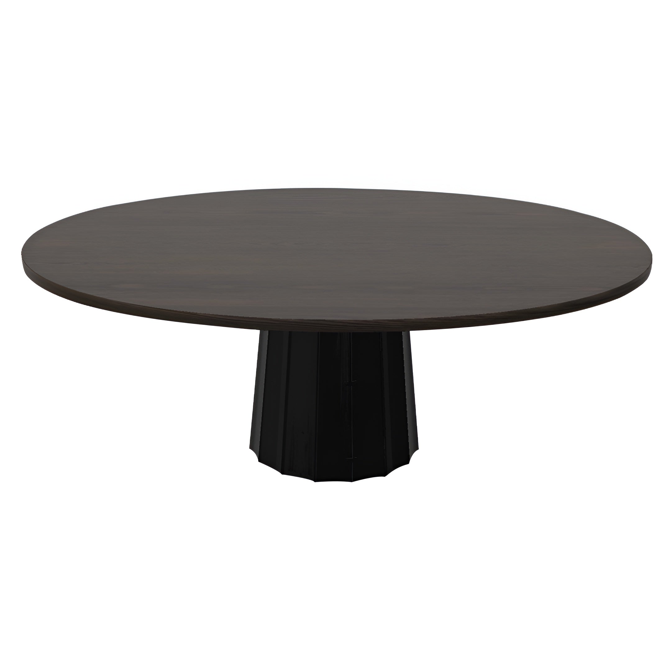 Container Oval Table: Small + Bodhi Cover + Wenge Stained + Black