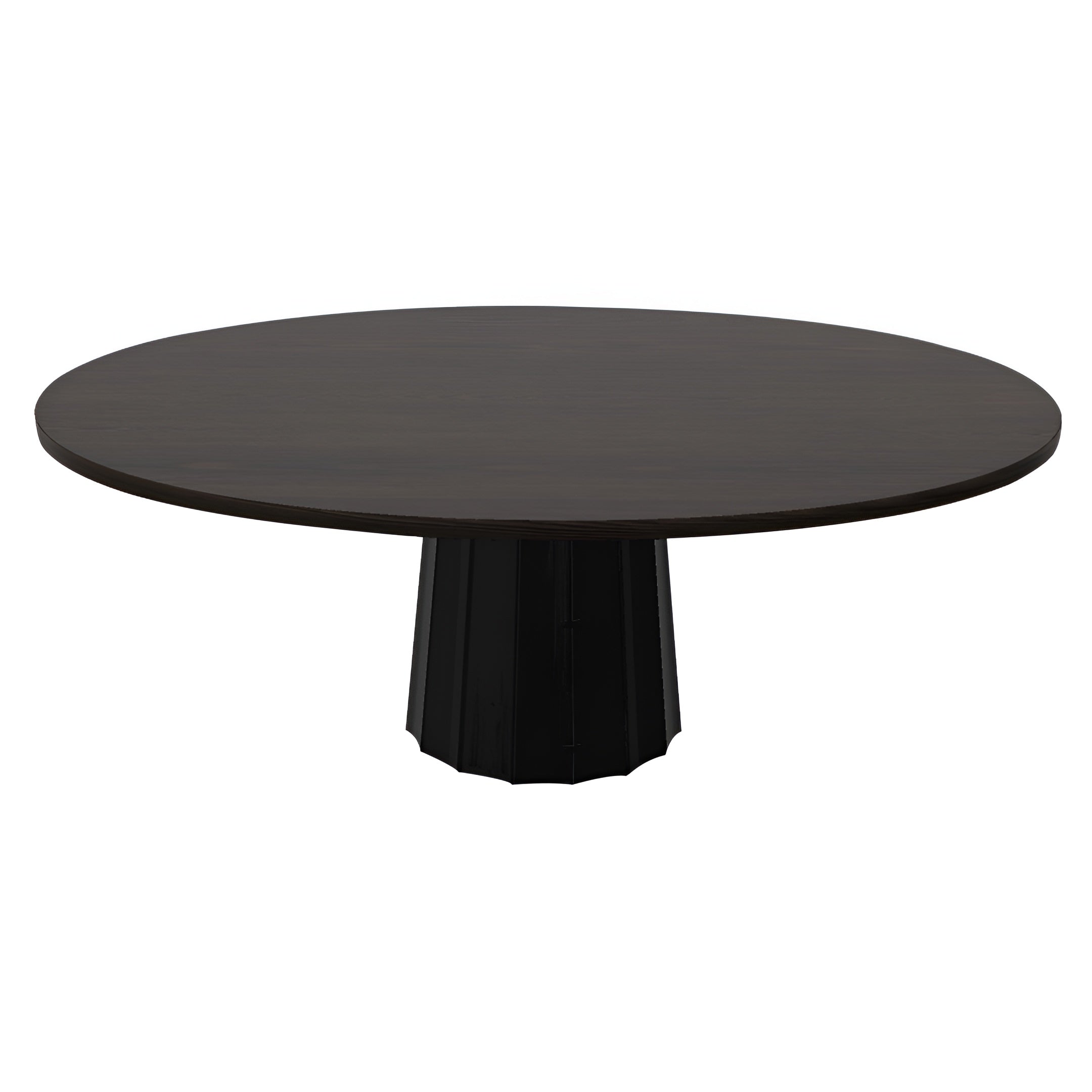 Container Oval Table: Small + Bodhi Cover + Grey Stained + Black