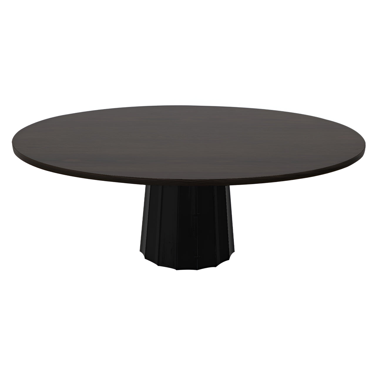 Container Oval Table: Small + Bodhi Cover + Grey Stained + Black