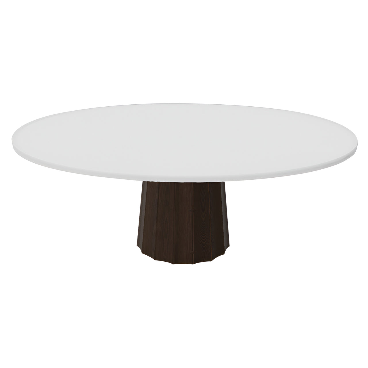 Container Oval Table: Small + Bodhi Cover + Traffic White + Cinnamon