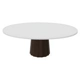 Container Oval Table: Small + Bodhi Cover + Traffic White + Cinnamon