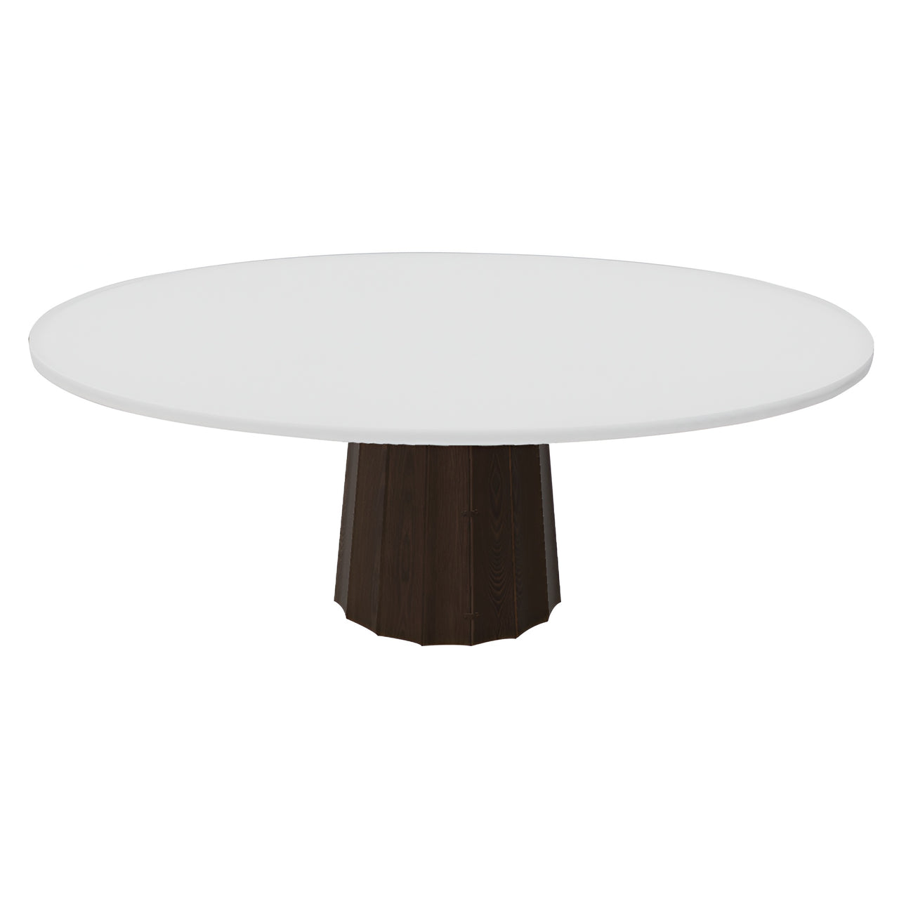 Container Oval Table: Small + Bodhi Cover + Traffic White + Cinnamon