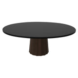 Container Oval Table: Small + Bodhi Cover + Jet Black + Cinnamon
