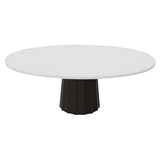Container Oval Table: Small + Bodhi Cover + Traffic White + Cinnamon