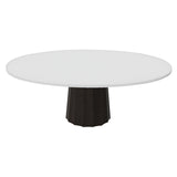 Container Oval Table: Small + Bodhi Cover + Traffic White + Cinnamon