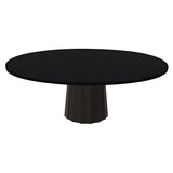 Container Oval Table: Small + Bodhi Cover + Jet Black + Wenge