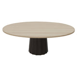 Container Oval Table: Small + Bodhi Cover + White Wash Stained + Wenge