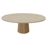 Container Oval Table: Small + Bodhi Cover + White Wash Stained + Natural Oil
