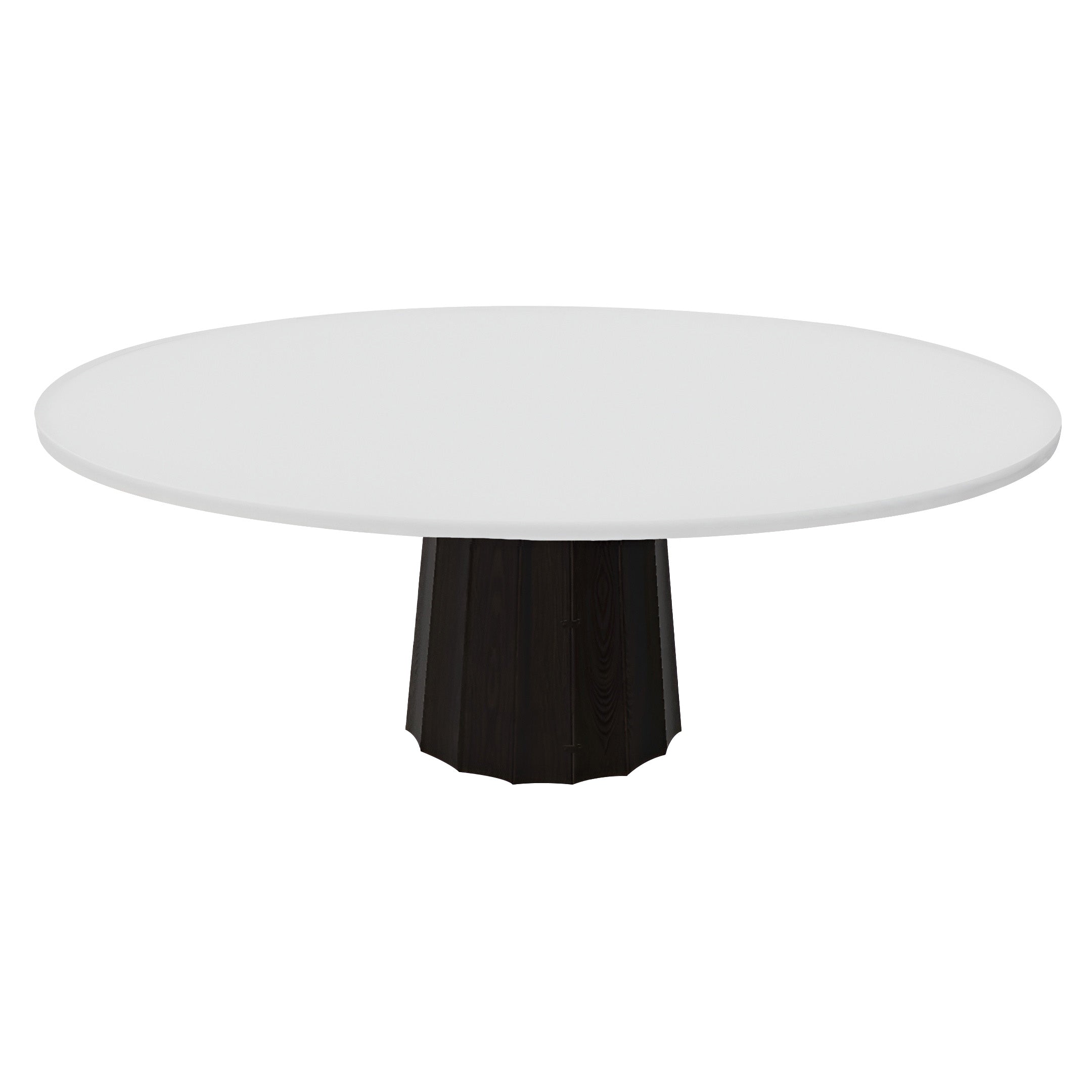 Container Oval Table: Small + Bodhi Cover + Traffic White + Wenge