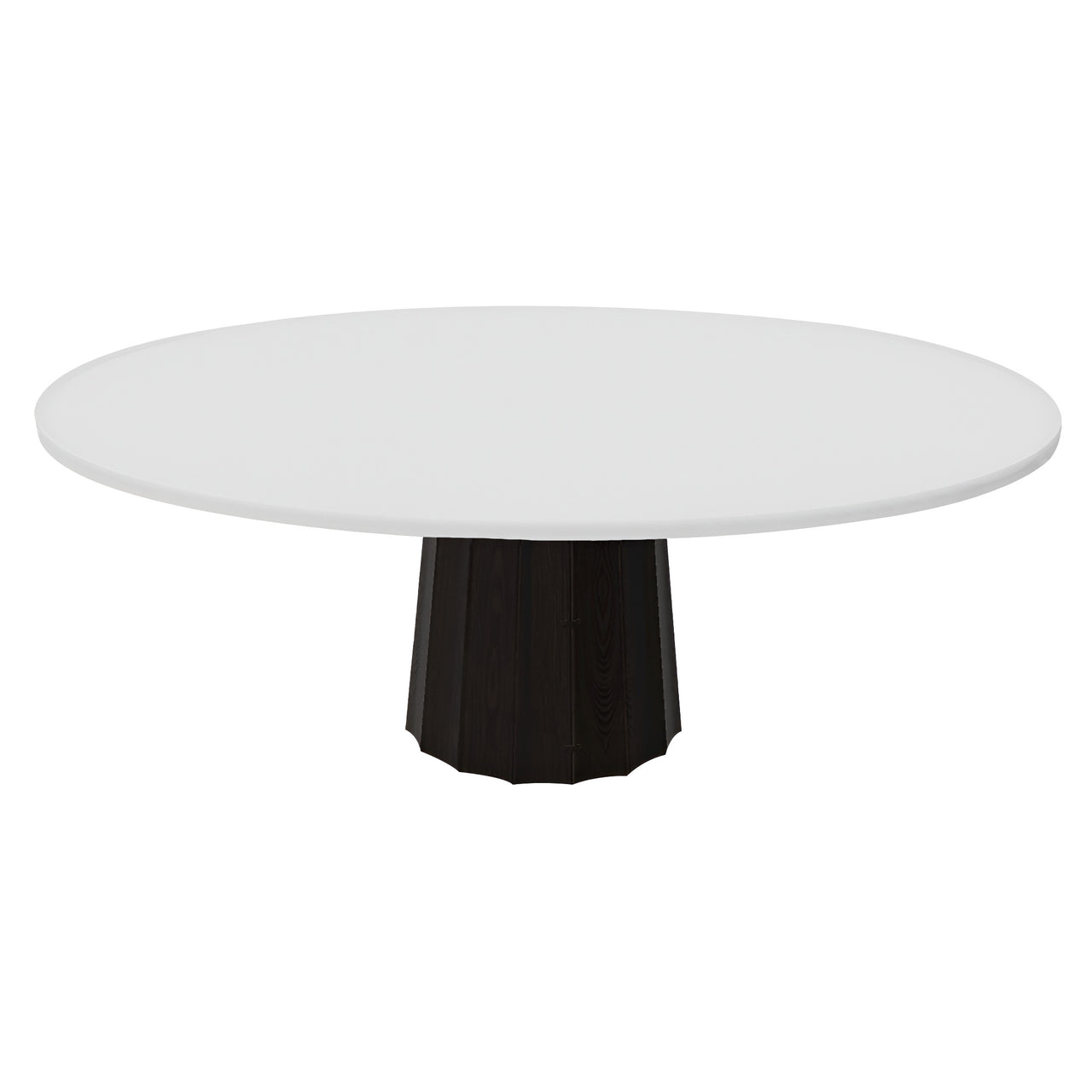 Container Oval Table: Small + Bodhi Cover + Traffic White + Wenge