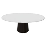Container Oval Table: Small + Bodhi Cover + Traffic White + Wenge