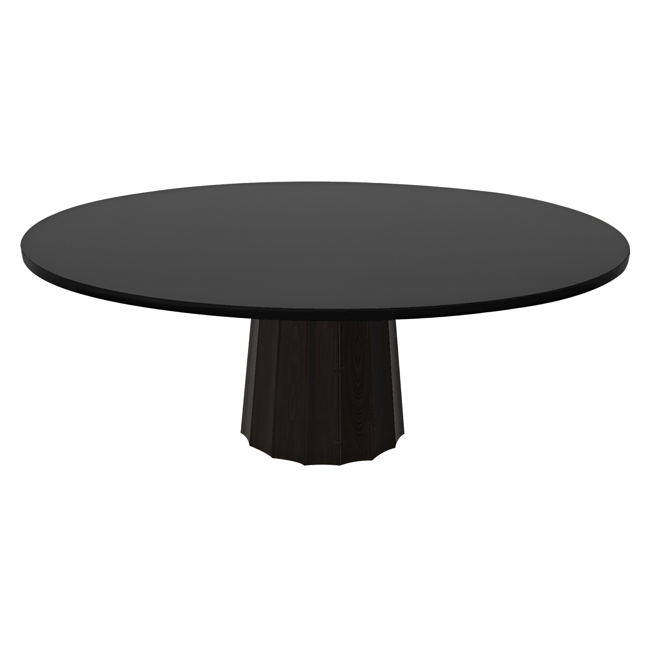 Container Oval Table: Small + Bodhi Cover + Black Stained + Wenge