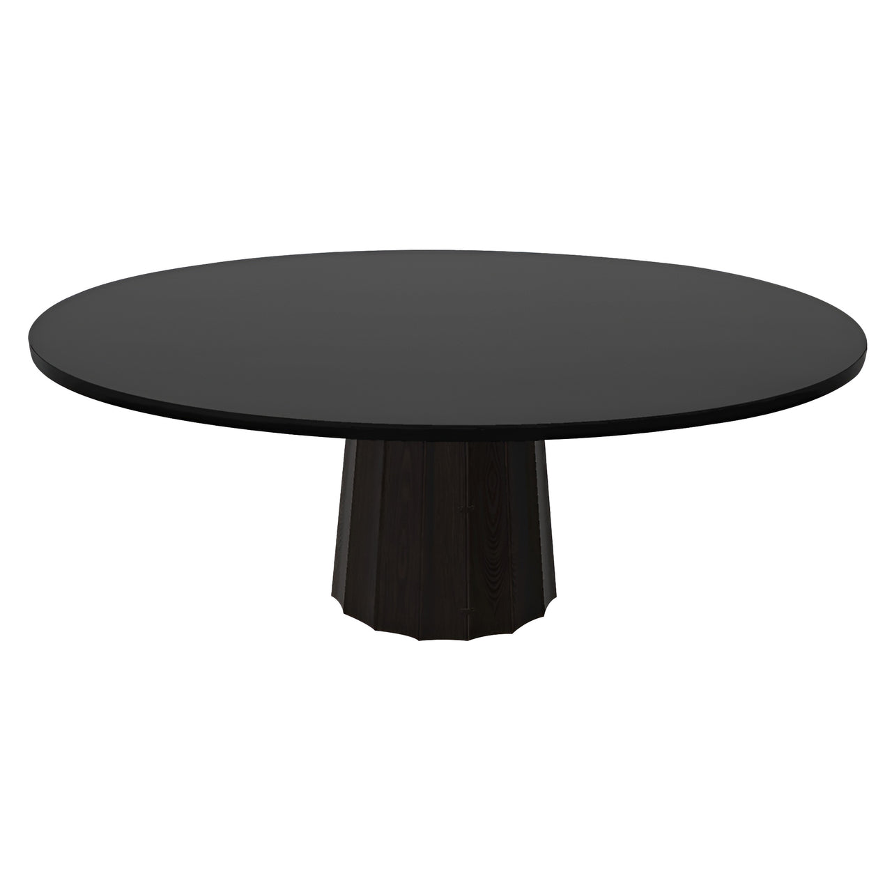 Container Oval Table: Small + Bodhi Cover + Black Stained + Wenge