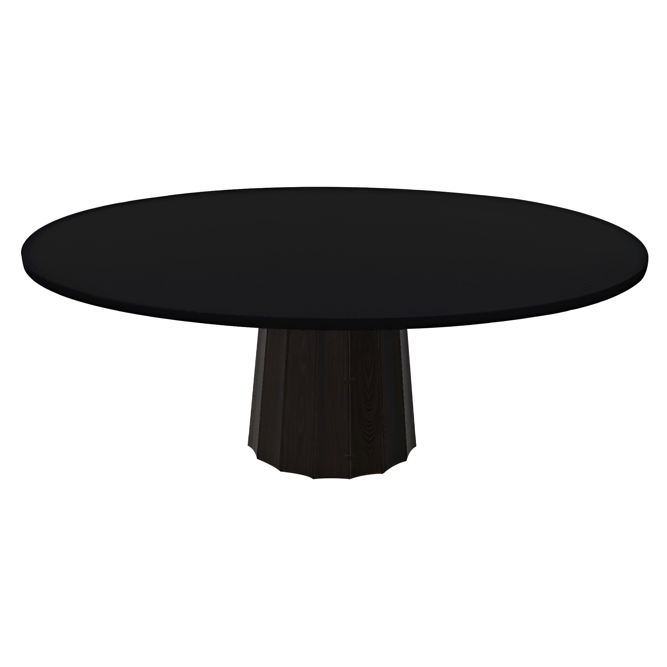Container Oval Table: Small + Bodhi Cover + Jet Black + Wenge
