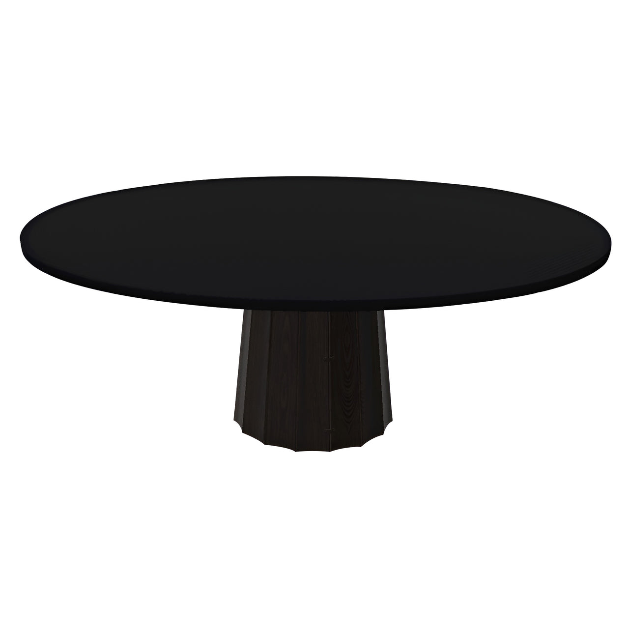 Container Oval Table: Small + Bodhi Cover + Jet Black + Wenge