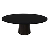 Container Oval Table: Small + Bodhi Cover + Jet Black + Wenge