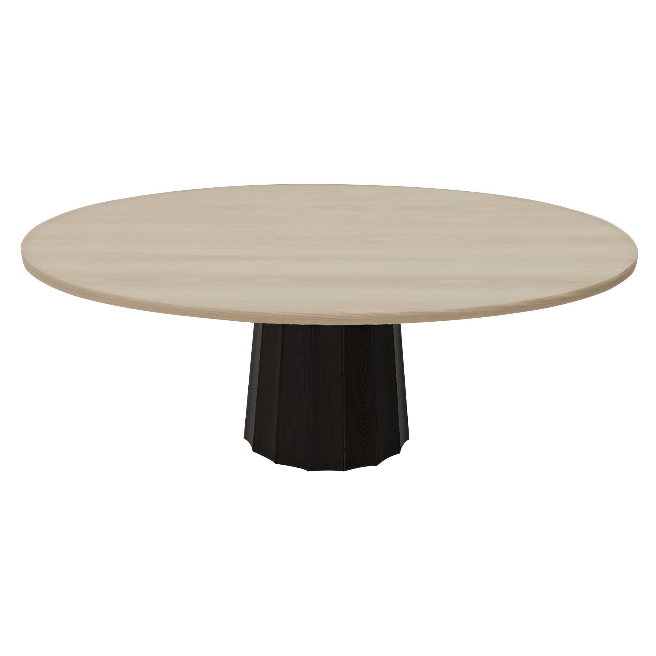 Container Oval Table: Small + Bodhi Cover + White Wash Stained + Wenge