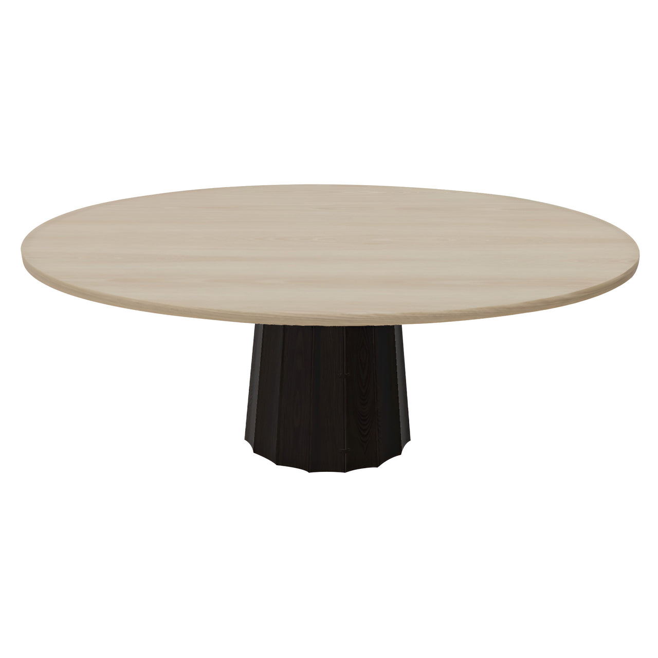 Container Oval Table: Small + Bodhi Cover + White Wash Stained + Wenge
