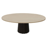 Container Oval Table: Small + Bodhi Cover + White Wash Stained + Wenge