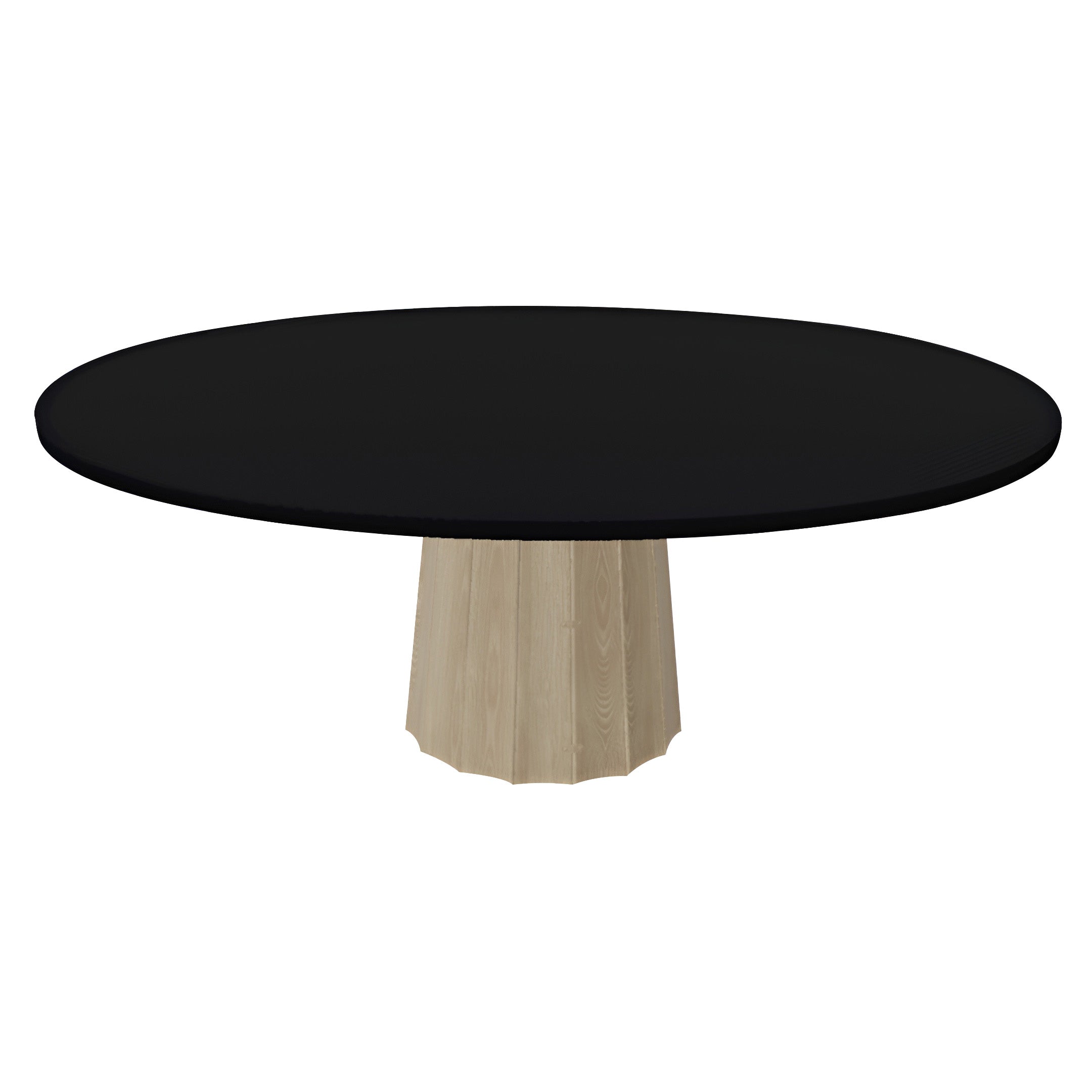Container Oval Table: Small + Bodhi Cover + Jet Black + White wash
