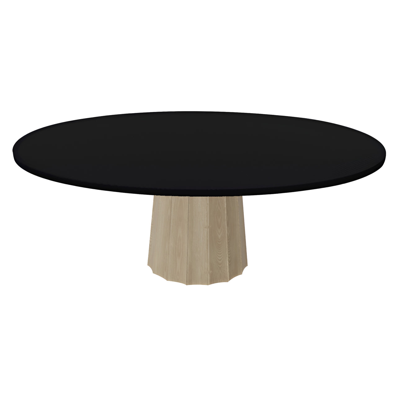 Container Oval Table: Small + Bodhi Cover + Jet Black + White wash