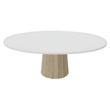 Container Oval Table: Small + Bodhi Cover + Traffic White + White wash