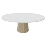 Container Oval Table: Small + Bodhi Cover + Traffic White + White wash